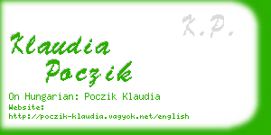 klaudia poczik business card